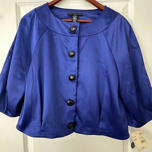 NWT! Super cute satin blue top!